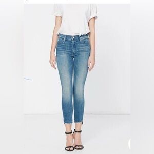 Mother The Stunner Zip Ankle Step Fray jeans Good Girls do Womens Size 25